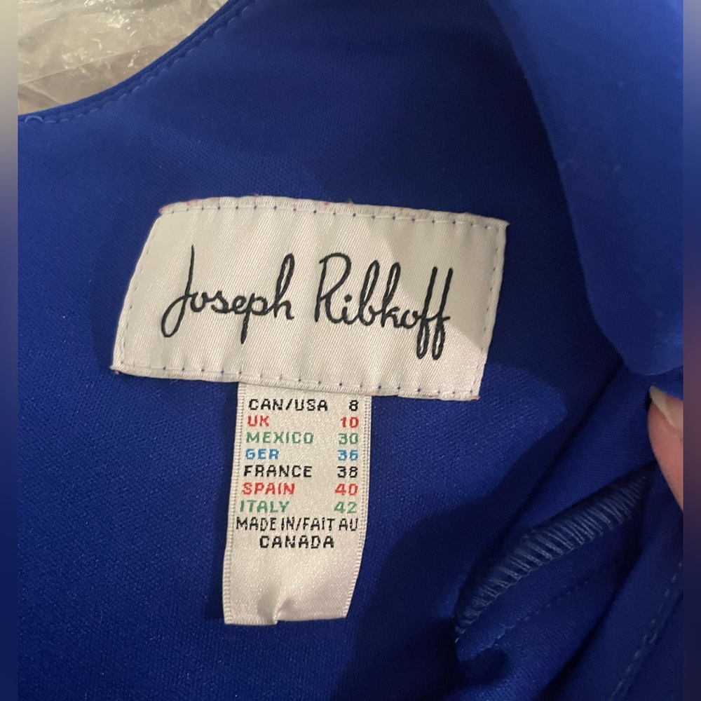 Joseph Ribkoff Royal Blue Long Sleeve Dress cocktail or Easter celebration - Picture 2 of 9